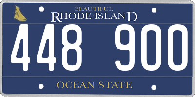 RI license plate 448900