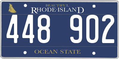 RI license plate 448902