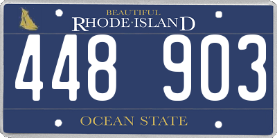 RI license plate 448903