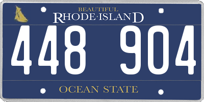RI license plate 448904