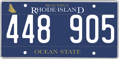 RI license plate 448905