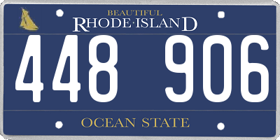 RI license plate 448906