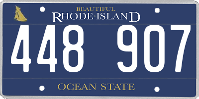 RI license plate 448907