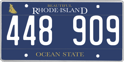 RI license plate 448909