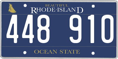 RI license plate 448910