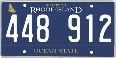RI license plate 448912