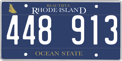 RI license plate 448913