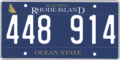RI license plate 448914