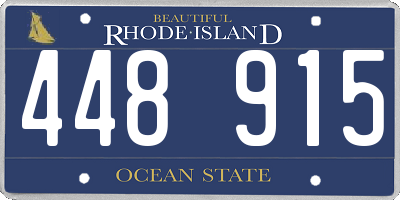 RI license plate 448915