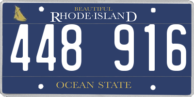 RI license plate 448916