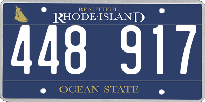 RI license plate 448917