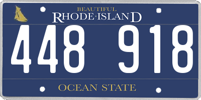RI license plate 448918