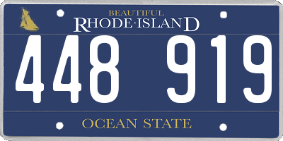 RI license plate 448919