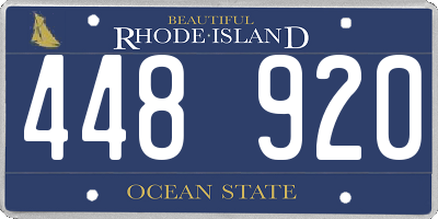 RI license plate 448920