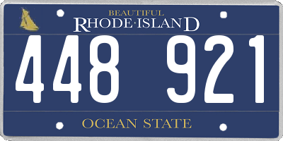 RI license plate 448921
