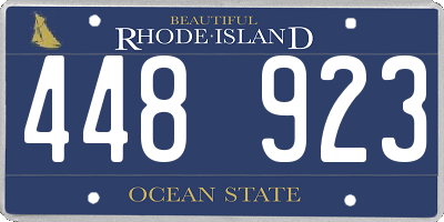RI license plate 448923