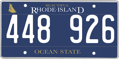 RI license plate 448926