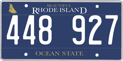 RI license plate 448927