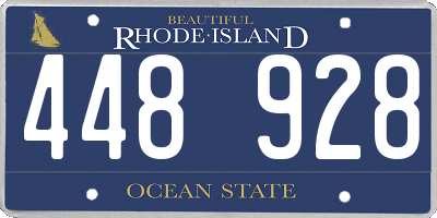 RI license plate 448928
