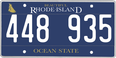 RI license plate 448935