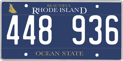 RI license plate 448936