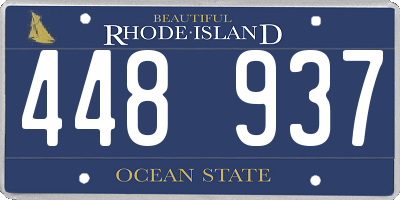 RI license plate 448937