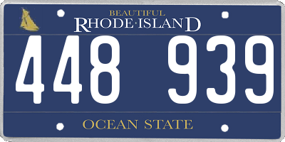 RI license plate 448939