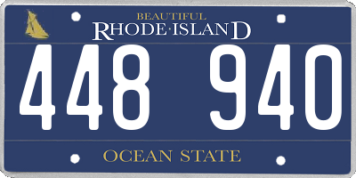 RI license plate 448940