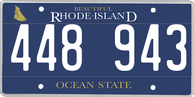 RI license plate 448943