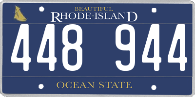 RI license plate 448944