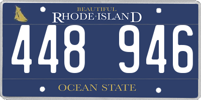 RI license plate 448946