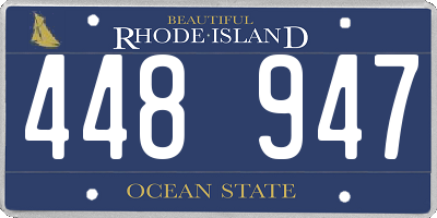 RI license plate 448947