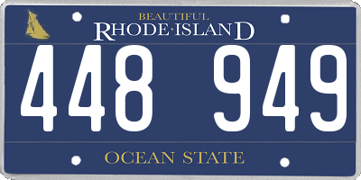 RI license plate 448949