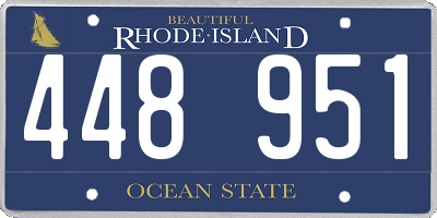 RI license plate 448951