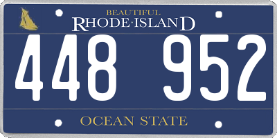 RI license plate 448952