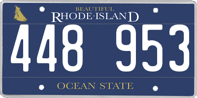 RI license plate 448953