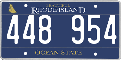 RI license plate 448954