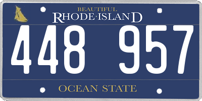RI license plate 448957