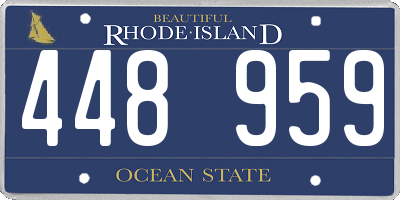 RI license plate 448959