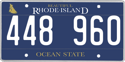 RI license plate 448960