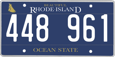 RI license plate 448961