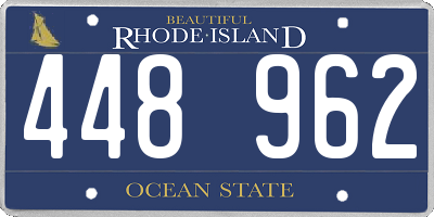 RI license plate 448962