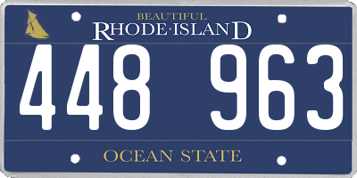 RI license plate 448963