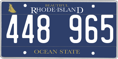 RI license plate 448965