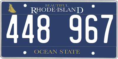 RI license plate 448967