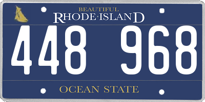 RI license plate 448968