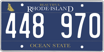 RI license plate 448970