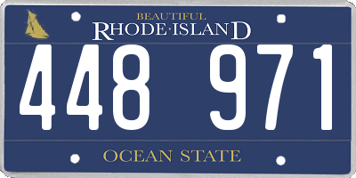 RI license plate 448971