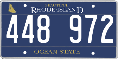 RI license plate 448972