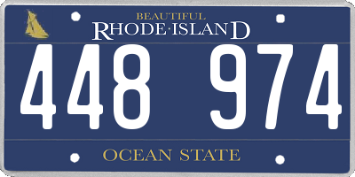 RI license plate 448974